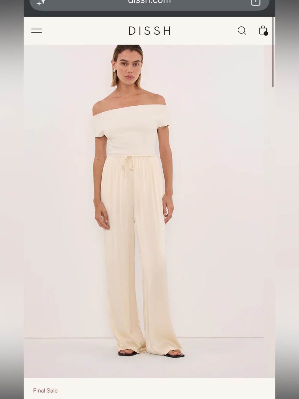 DISSH Astrid plaster off shoulder knit top